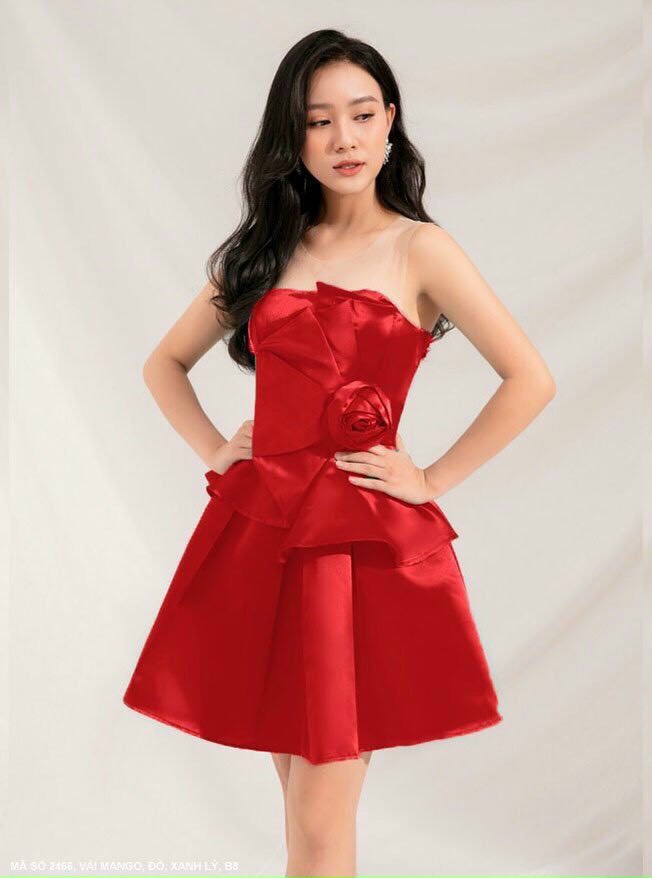 Đâm Xòe Cúp Ngực Xếp Hoa - D2466